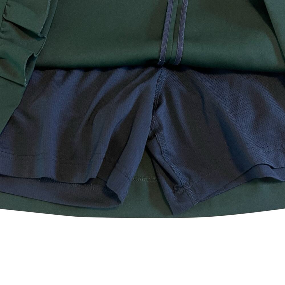 Tory Sport Tech Twill Ruffle Skort Green Preppy Medium - Picture 5 of 9